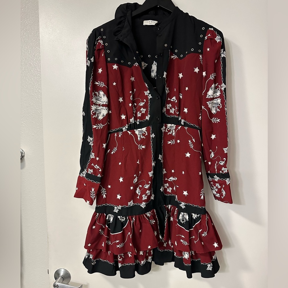 Sandro Paris long sleeve dress